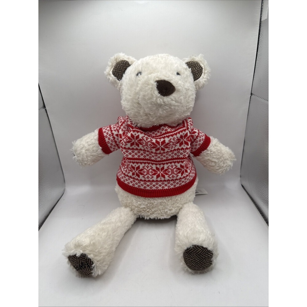 Scentsy Buddy Plush Polar Bear with Red Nordic Sweater 15 Inch W/ Scent Pouch